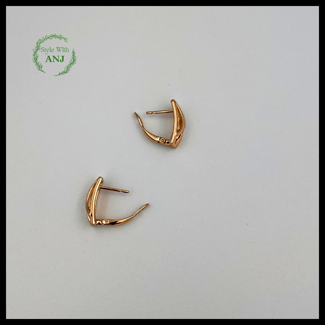 Unique Tiny crystal design latched back earring for women and girls