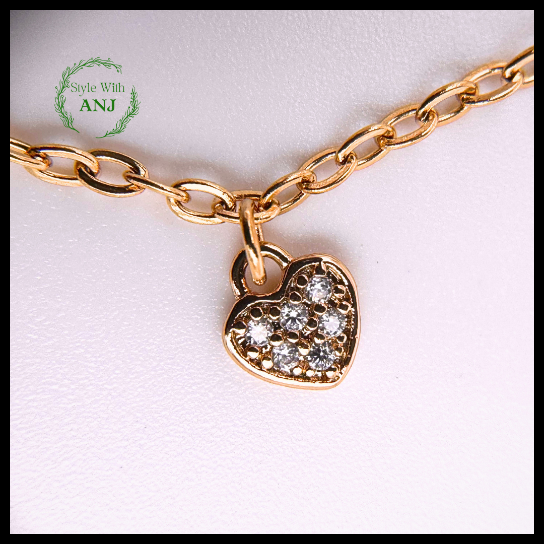 Sparkling Sophistication: 7 Charm Crystal Chain Necklace women and girls