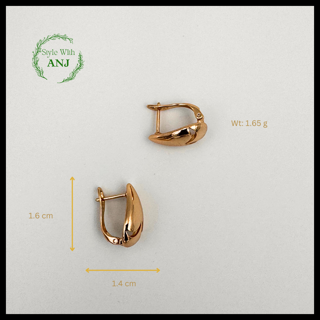 Attractive tear drop style design latched back earring for women and girls