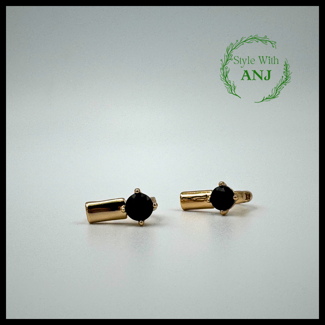 Unique black stone design earring for women and girls