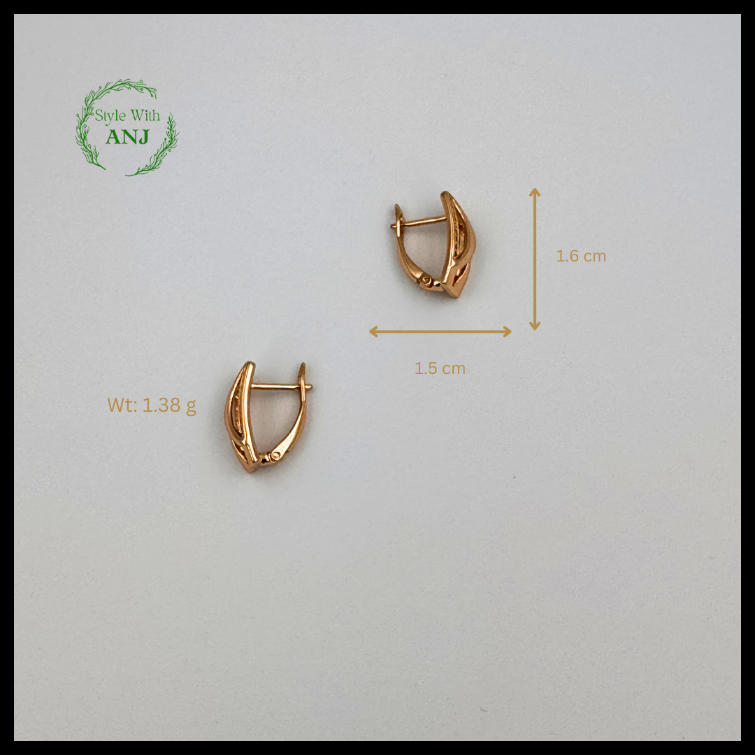 Unique Tiny crystal design latched back earring for women and girls